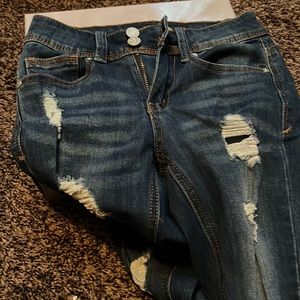 indigo rein blue ripped skinny jeans